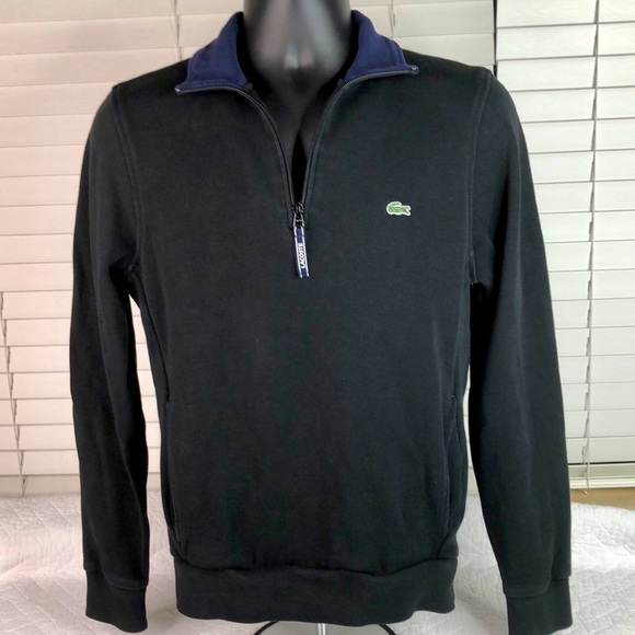 Lacoste Other - Lacoste quarter zip black sweater